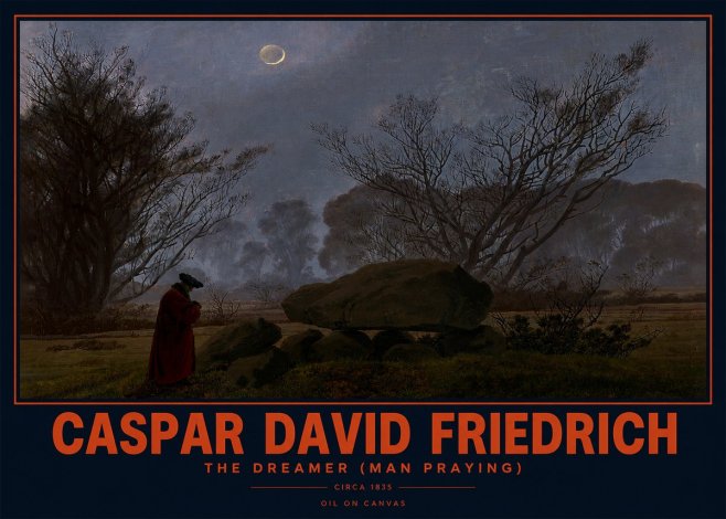 Caspar David Friedrich The Dreamer (Man Praying) No2 - Plakát