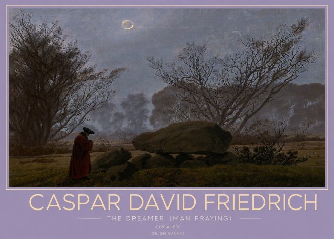 Caspar David Friedrich The Dreamer (Man Praying) No3 - Plakát