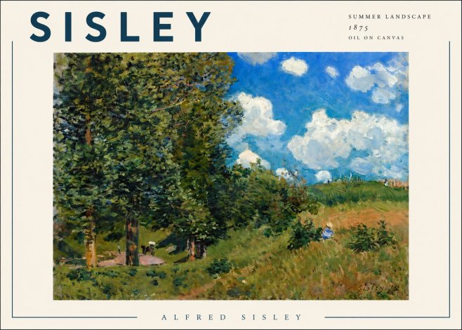 Sisley Summer Landscape No3 - Plakát