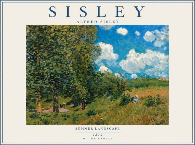 Sisley Summer Landscape No6 - Plakát