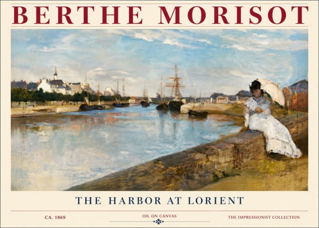 Berthe Morisot The Harbor at Lorient No6 - Plakát