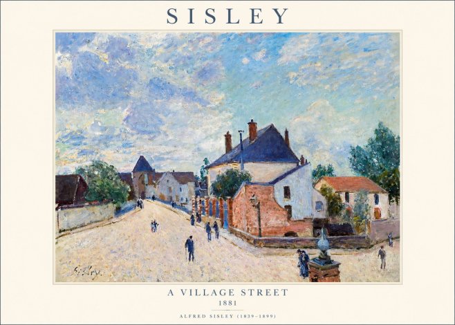 Sisley A Village Street No1 - Plakát