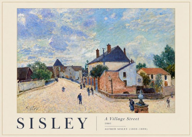 Sisley A Village Street No4 - Plakát