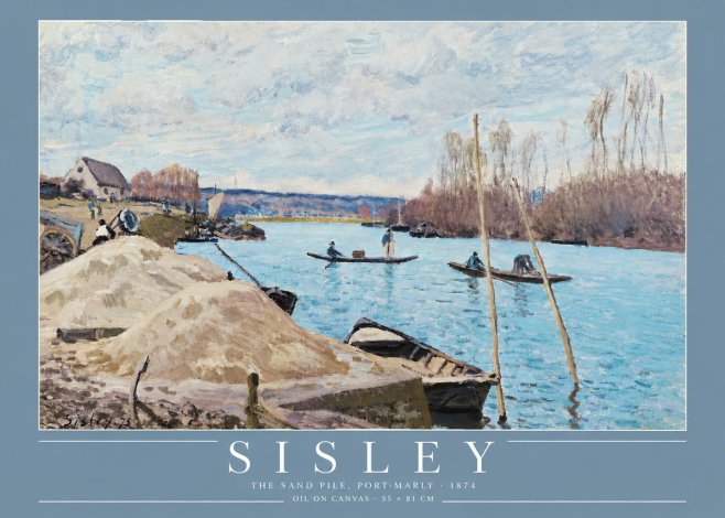 Sisley The Sand Pile, Port-marly No3 - Plakát