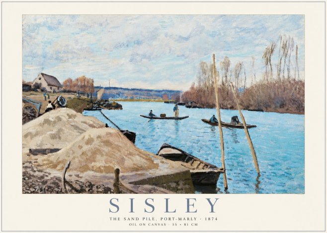 Sisley The Sand Pile, Port-marly No6 - Plakát