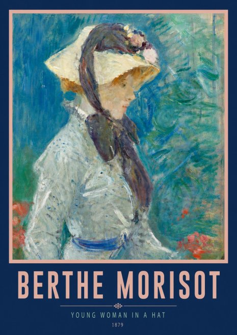 Berthe Morisot Young Woman in a Hat No4 - Plakát