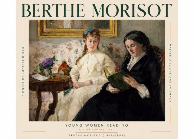 Berthe Morisot Young Women Reading No3 - Plakát