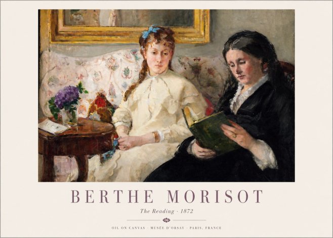 Berthe Morisot Young Women Reading No6 - Plakát