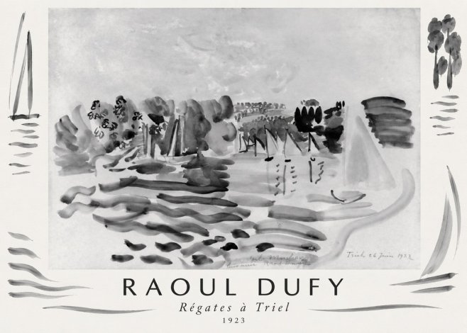 Raoul Dufy Régates À Triel No1 - Plakát