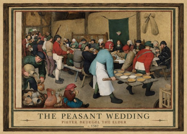 Pieter Bruegel The Peasant Wedding II No1 - Plakát