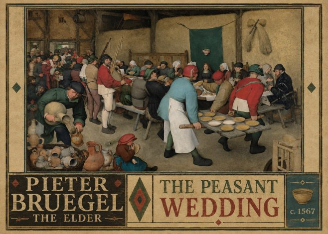 Pieter Bruegel The Peasant Wedding II No2 - Plakát
