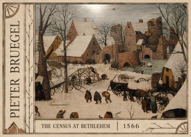 Pieter Bruegel The Census at Bethlehem I No2 - Plakát