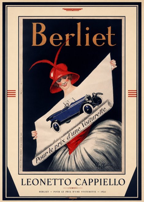 Leonetto Cappiello Berliet - Pour Le Prix D'une Voiturette No1 - Plakát