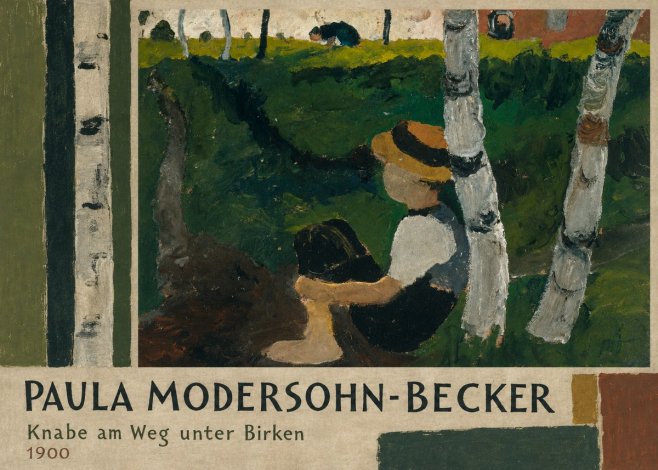 Paula Modersohn-Becker Knabe Am Weg Unter Birken No2 - Plakát