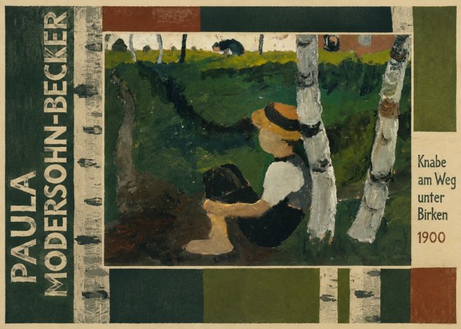 Paula Modersohn-Becker Knabe Am Weg Unter Birken No3 - Plakát