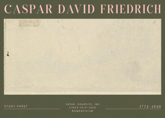 Caspar David Friedrich Study Sheet No4 - Plakát