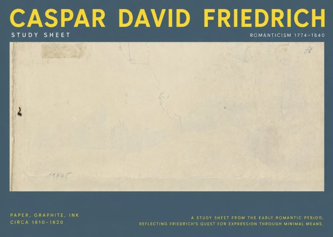 Caspar David Friedrich Study Sheet No5 - Plakát