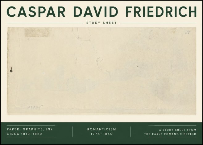 Caspar David Friedrich Study Sheet No6 - Plakát