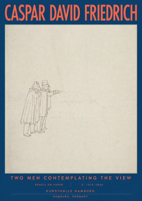 Caspar David Friedrich Two Men Contemplating the View No2 - Plakát