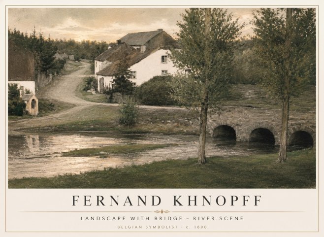 Fernand Khnopff Bridge at Froidmont No4 - Plakát