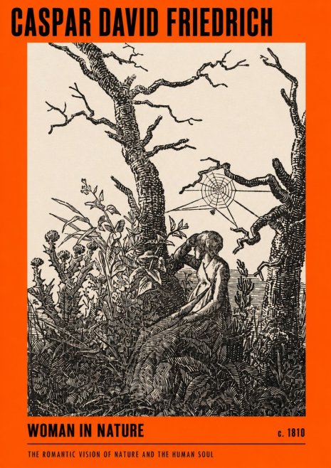 Caspar David Friedrich Woman in Nature No2 - Plakát