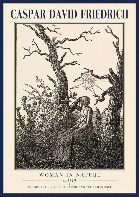 Caspar David Friedrich Woman in Nature No3 - Plakát