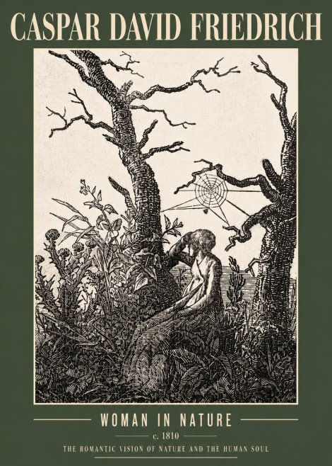 Caspar David Friedrich Woman in Nature No4 - Plakát