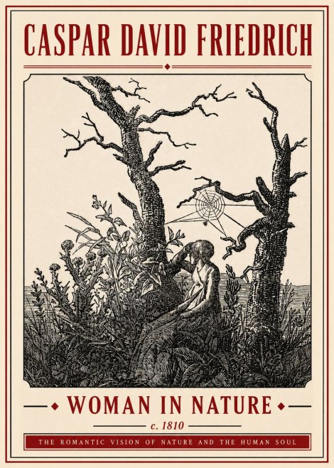Caspar David Friedrich Woman in Nature No5 - Plakát
