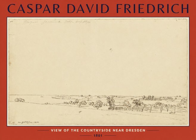 Caspar David Friedrich View of the Countryside Near Dresden No2 - Plakát