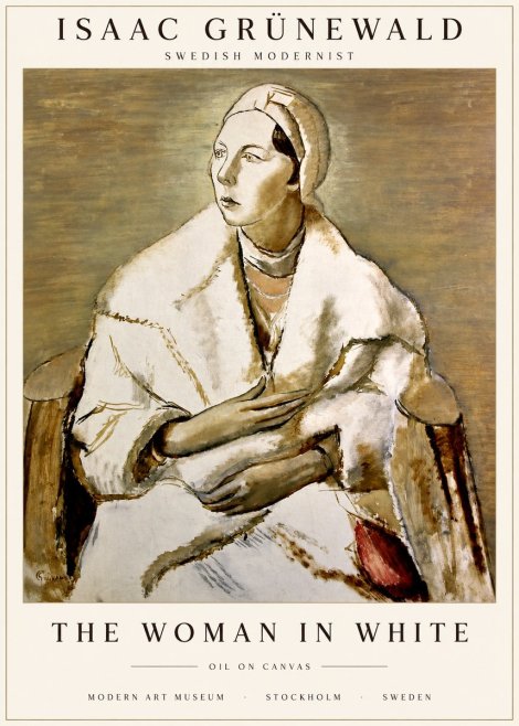 Isaac Grünewald The Woman in White No1 - Plakát