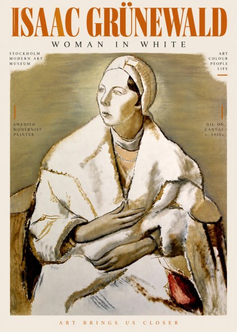 Isaac Grünewald The Woman in White No5 - Plakát