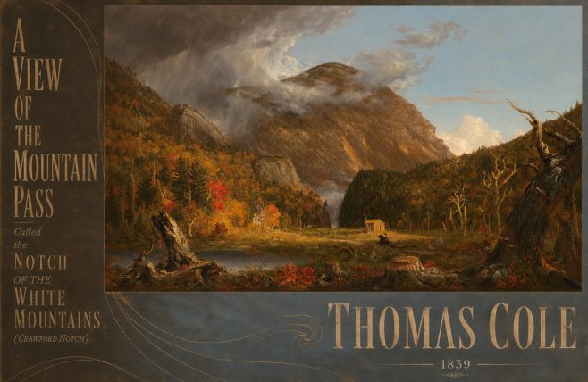 Thomas Cole A View of the Mountain Pass Called the Notch of the White Mountains (Crawford Notch) I No6 - Plakát
