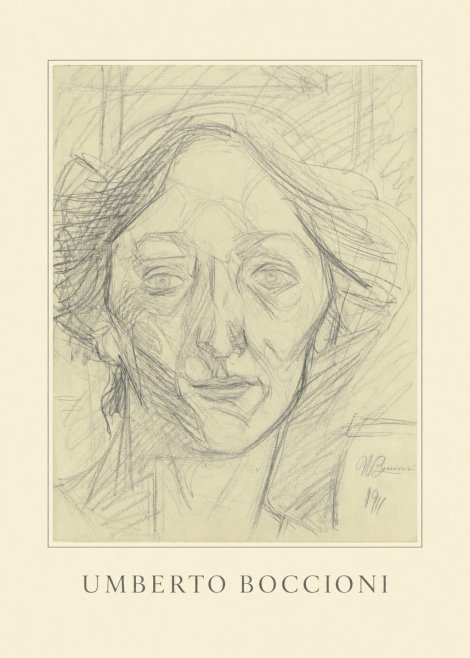 Umberto Boccioni Head of a Woman No3 - Plakát