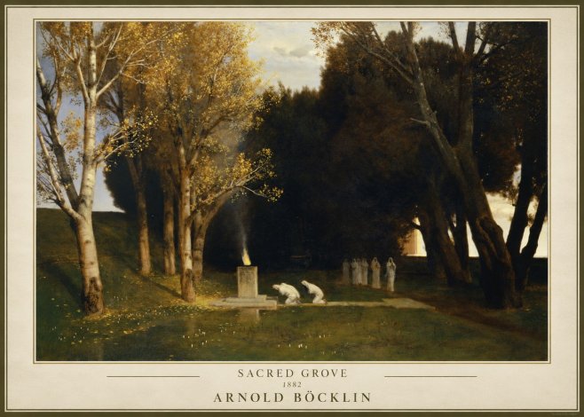 Arnold Böcklin Sacred Grove I No1 - Plakát