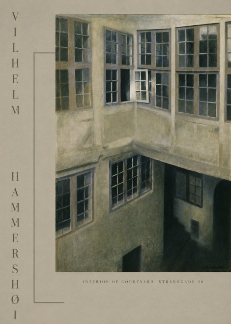 Vilhelm Hammershøi Interior of Courtyard, Strandgade 30 No3 - Plakát