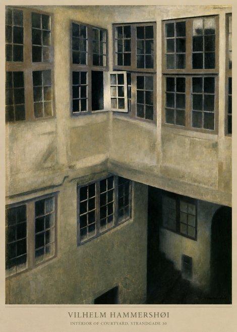 Vilhelm Hammershøi Interior of Courtyard, Strandgade 30 No6 - Plakát