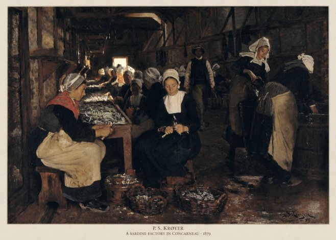 P.S. Krøyer A Sardine Factory in Concarneau No6 - Plakát