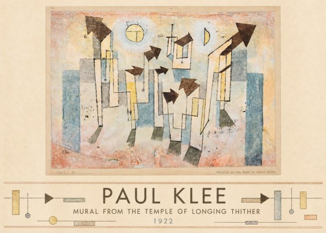 Paul Klee Mural from the Temple of Longing Thither No3 - Plakát