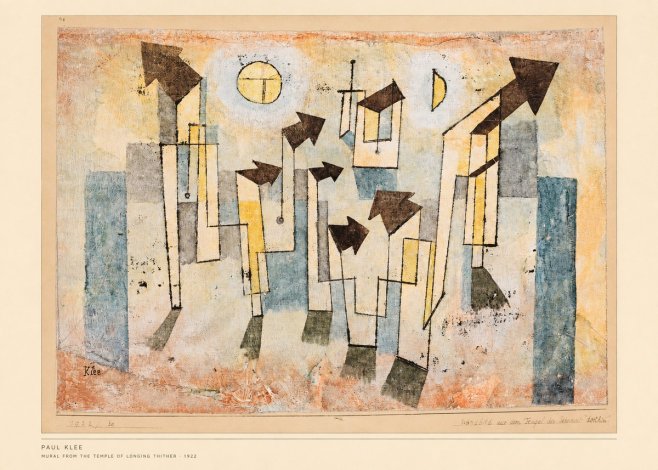 Paul Klee Mural from the Temple of Longing Thither No6 - Plakát