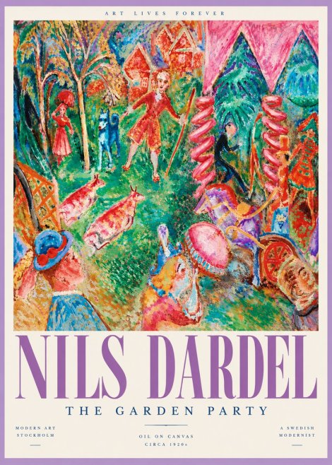 Nils Dardel The Garden Party No6 - Plakát
