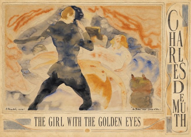 Charles Demuth The Girl with the Golden Eyes No3 - Plakát