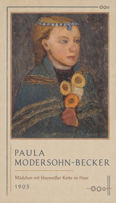Paula Modersohn-Becker Mädchen Mit Blauweißer Kette Im Haar No1 - Plakát