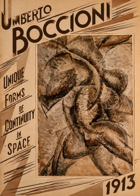 Umberto Boccioni Unique Forms of Continuity in Space No4 - Plakát