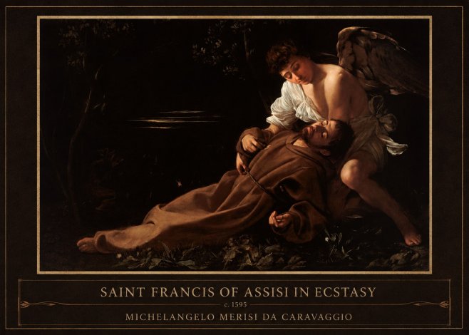 Michelangelo Merisi da Caravaggio Saint Francis of Assisi in Ecstasy No6 - Plakát