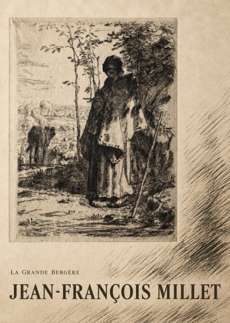 Jean-François Millet La Grande Bergère No4 - Plakát