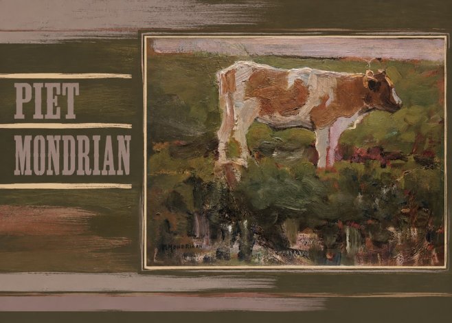 Piet Mondrian Cow No5 - Plakát