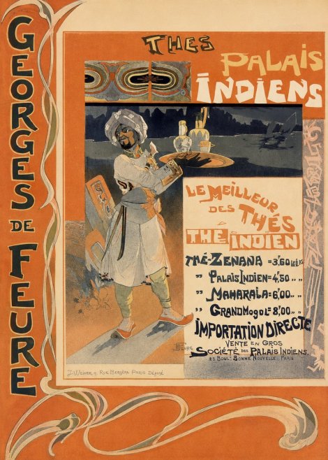 Georges de Feure Thés Palais Indien No2 - Plakát