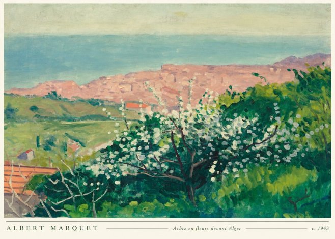 Albert Marquet Arbre En Fleurs Devant Alger No5 - Plakát