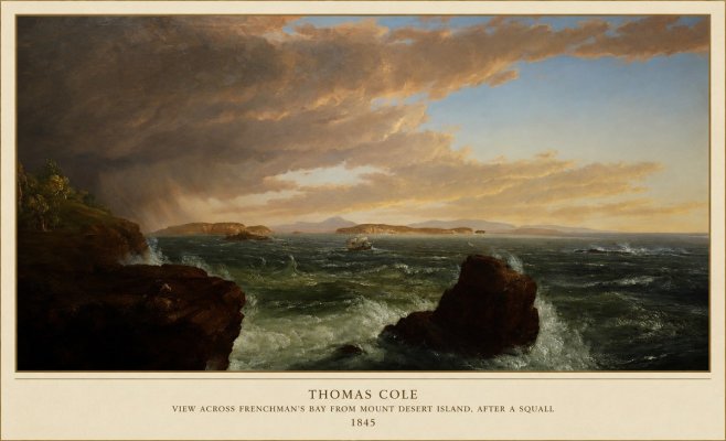 Thomas Cole View Across Frenchman's Bay from Mount Desert Island, After a Squall I No6 - Plakát
