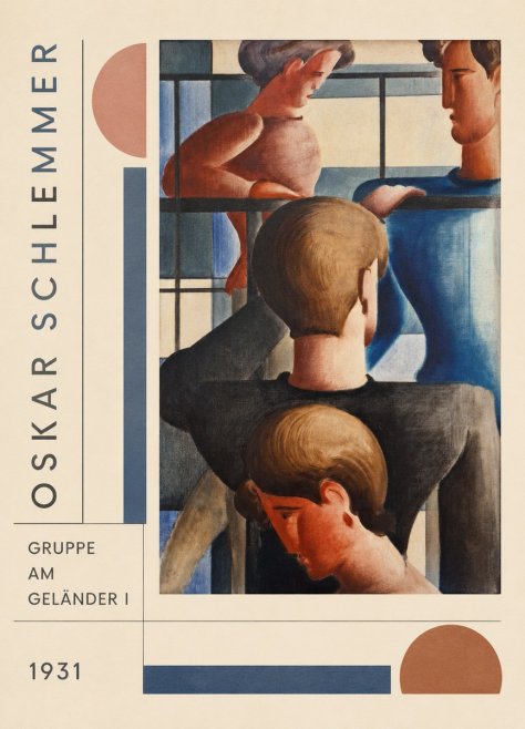 Oskar Schlemmer Gruppe Am Geländer I No2 - Plakát